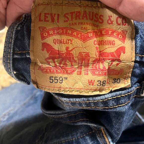 Levi’s 559 Jeans W38 L30 Classic Fit Denim Blue Straight Leg Casual Pants - Picture 6 of 6